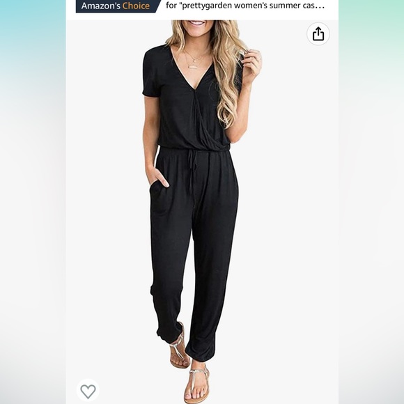 V-neck Jumpsuit - Picture 1 of 2